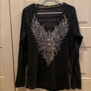 Long sleeved black top